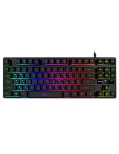 SVEN KB-G7400 Gaming Keyboard, membrane with tactile feedback, 87 keys, 12 Fn-keys, Backlight, USB, Рус/Укр/Eng, Black