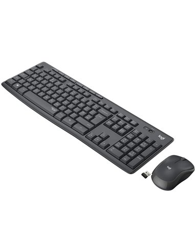 Logitech Wireless Combo MK295 Silent, Multimedia Keyboard & Mouse, Graphite, RUS, USB, Retail