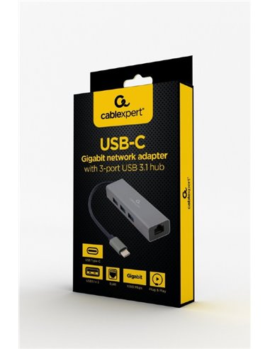 USB-C / Gigabit Ethernet Adapter / Gembird A-CMU3-LAN-01