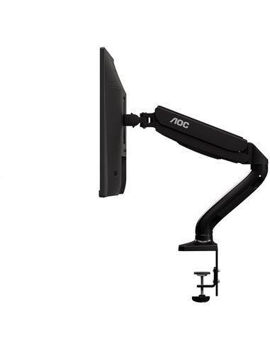 Arm for 1 monitors 13”-31.5” - AOC AS110D0 Black, Desk Clamp/Grommet, Aluminum structure, Gas spring, Height adjustment, Max...