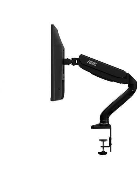 Arm for 1 monitors 13”-31.5” - AOC AS110D0 Black, Desk Clamp/Grommet, Aluminum structure, Gas spring, Height adjustment, Max...