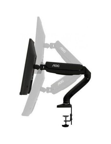 Arm for 1 monitors 13”-31.5” - AOC AS110D0 Black, Desk Clamp/Grommet, Aluminum structure, Gas spring, Height adjustment, Max...