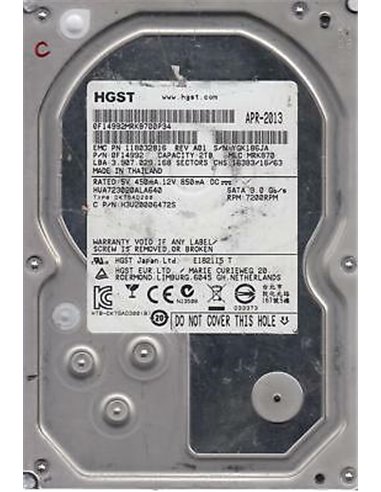 3.5” HDD 2.0TB Hitachi Ultrastar A7K3000, 7200rpm, 64MB, SATAIII, (0F12455), NP