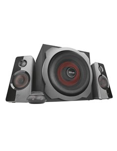 Trust Gaming GXT 38 Tytan 2.1 Ultimate Bass Speaker Set, Wooden subwoofer for rich and powerful sound, 120w - Black 2
