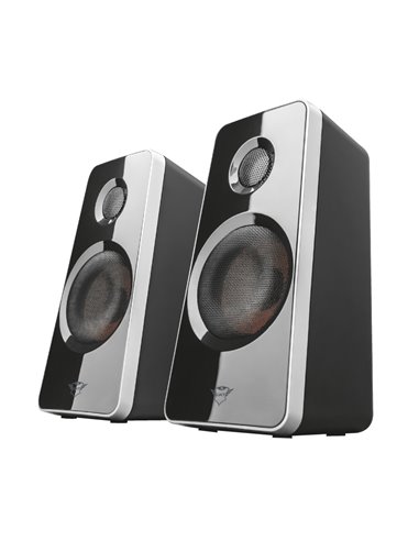 Trust Gaming GXT 38 Tytan 2.1 Ultimate Bass Speaker Set, Wooden subwoofer for rich and powerful sound, 120w - Black