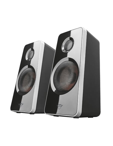 Trust Gaming GXT 38 Tytan 2.1 Ultimate Bass Speaker Set, Wooden subwoofer for rich and powerful sound, 120w - Black