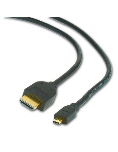 Cable microHDMI 1.8m - CC-HDMID-6, 1.8 m, HDMI male to micro D-male, Black cable with gold-plated connectors, Bulk package