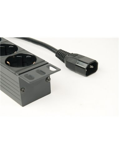 Gembird EG-PDU-014-C14, Power distribution unit (PDU), 8 Schuko sockets, 1U, 16A, C14 plug 3 m cable