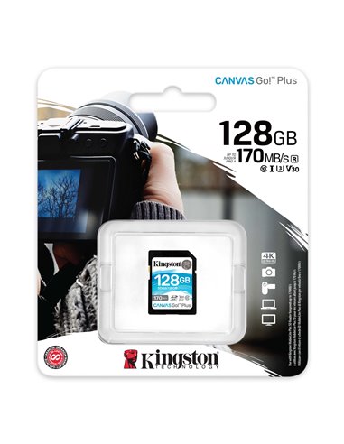 Card de memorie SD 128GB Kingston Canvas Go! Plus, 170MB/s