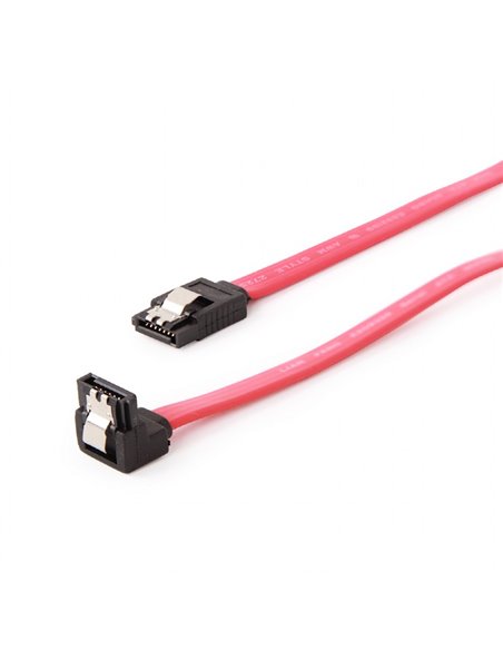 SATA Data Cable - 0.1m - Cablexpert CC-SATAM-DATA90-0.1M, Serial ATA III 10cm data cable with 90 degree bent connector, bulk ...