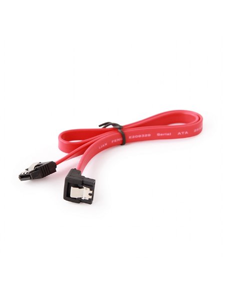 SATA Data Cable - 0.1m - Cablexpert CC-SATAM-DATA90-0.1M, Serial ATA III 10cm data cable with 90 degree bent connector, bulk ...
