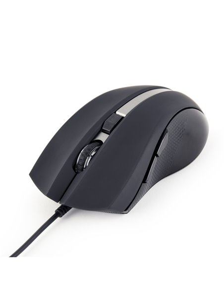Gembird MUS-GU-02, 6-button G-laser mouse with scroll wheel, 800-2400dpi, USB, Black