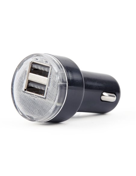 USB Car Charger - EnerGenie EG-U2C2A-CAR-02, 2-port USB car charger, 2.1 A, black