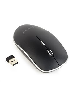 Gembird MUSW-4BSC-01, Silent Wireless Optical mouse, 2.4GHz, 4-button, 800 - 1600dpi, Type-C receiver, Black 2
