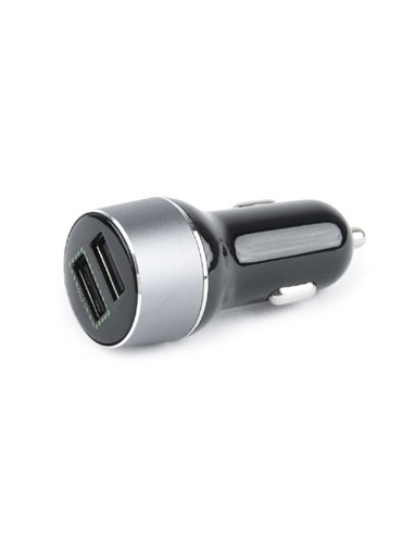 USB Car Charger - Gembird TA-U2QC3-CAR-01,2-port USB car fast charger, QC3.0, 36 W, black