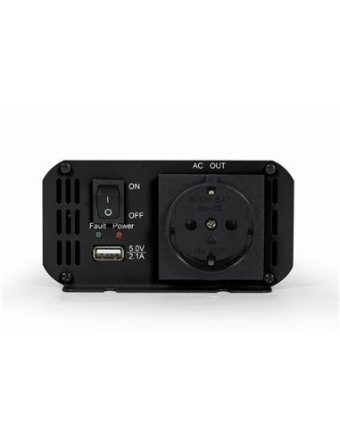 EnerGenie EG-PWC500-01, 12 V Car power inverter, 500 W, with USB port / 5V-1A, Input: 10-16 VDC (accumulator directly) - Outp...