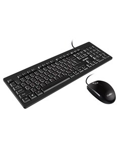 SVEN KB-S320C, Keyboard 104 keys + Mouse (Optical 800 dpi, 3+1 (scroll wheel)), Waterproof design, 1.5m, USB, Black, Rus/Ukr/Eng 2