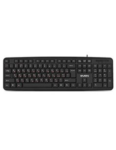 SVEN KB-S230, Keyboard, Waterproof construction, 104 keys, 2m, USB, Black, Rus/Ukr/Eng