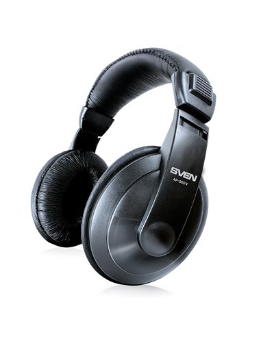 SVEN AP-860V, Stereo headphones with the volume control, 3.5 mm (3 pin) stereo mini-jack, 2.5 m, Black