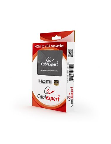 Адаптер Cablexpert DSC-HDMI-VGA-001, HDMI to VGA converter