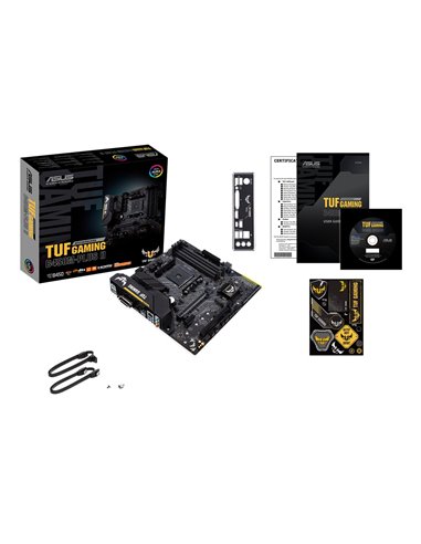 ASUS TUF GAMING B450M-PLUS II, Socket AM4, AMD B450, Dual 4xDDR4-4400, APU AMD graphics, DVI, HDMI, 2xPCIe X16, 6xSATA3, RAID...
