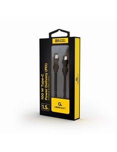 Cable Type-C to Type-C - 1.5 m - Cablexpert CC-USB2-CMCM100-1.5M, 100 W Type-C Power Delivery (PD) charging & data cable, 1.5... 2