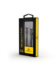 Cable Type-C to 8-pin (Lightning) - 1.5 m - Cablexpert CC-USB2-CM8PM-1.5M, Connectors: USB type-C (male), 8-pin (male) Black 2