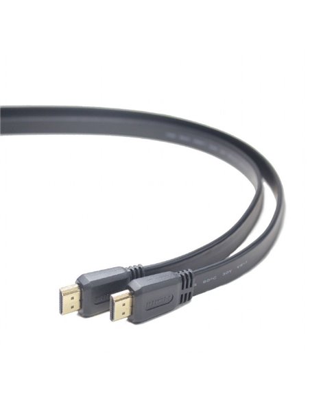 Cable HDMI CC-HDMI4F-6, 1.8 m, High speed HDMI flat cable with Ethernet, Supports 4K UHD resolutions at 60 Hz, 1.8 m, black ...