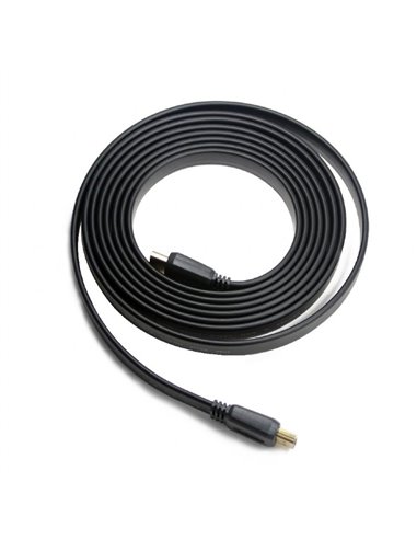 Cable HDMI CC-HDMI4F-6, 1.8 m, High speed HDMI flat cable with Ethernet, Supports 4K UHD resolutions at 60 Hz, 1.8 m, black ...