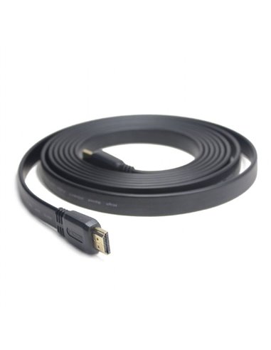 Cable HDMI CC-HDMI4F-6, 1.8 m, High speed HDMI flat cable with Ethernet, Supports 4K UHD resolutions at 60 Hz, 1.8 m, black ...