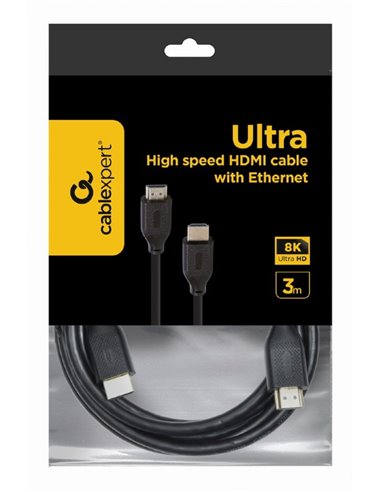 Cable HDMI 2.1 CC-HDMI8K-3M, Ultra High speed HDMI cable with Ethernet, Supports 8K UHD resolution at 60Hz, 3 m