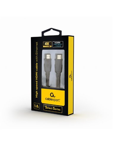 Cable HDMI CC-HDMIL-1.8M, 1.8 m, High speed HDMI cable with Ethernet ”Select Series”, Supports 4K UHD resolutions at 60 Hz, 1...