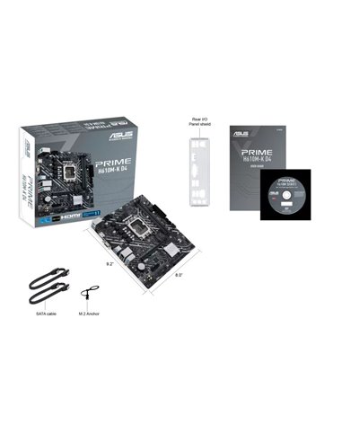Материнская платаASUS PRIME H610M-K D4 / 1700 / H610 / DDR4 / mATX