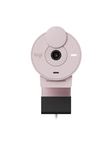 Веб-камера Logitech Brio 300 / 1080p / auto light correction / noise-reducing mic / USB-C / Rose