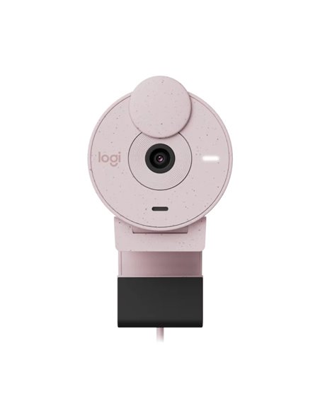 Camera Web Logitech Brio 300 / 1080p / auto light correction / noise-reducing mic / USB-C / Rose