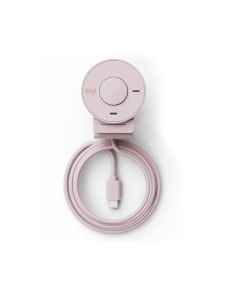 Camera Web Logitech Brio 300 / 1080p / auto light correction / noise-reducing mic / USB-C / Rose