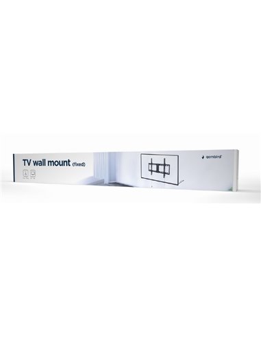 TV-Wall Mount for 37-80”- Gembird ”WM-80F-01”, Fixed, max. 70 kg, Distance TV to Wall: 29 mm, max. VESA 600 x 400, Black