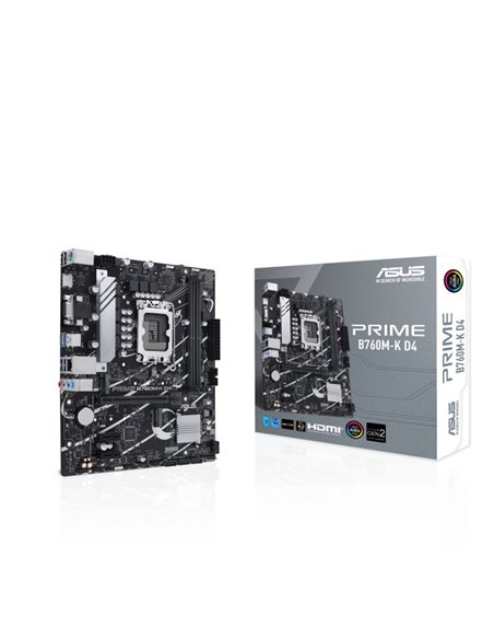 Placa de baza ASUS PRIME B760M-K D4 / 1700 / B760 / DDR4 / mATX