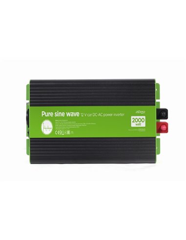 EnerGenie EG-PWC-PS2000-01, 12 V Pure sine wave car DC-AC power inverter, 2000 W, with USB port / 5V-2.1A, Input: 10-16 VDC (...