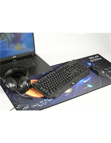 Gembird Mouse pad MP-SOLARSYSTEM-XL-01 COSMOS, Gaming, Extra wide pad surface size 350 x 900 mm, Material: natural rubber foa...