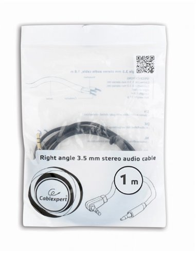 Cablu Audio Cablexpert CCAPB-444L-1M / 3.5mm stereo plug to 3.5mm stereo plug / 1m