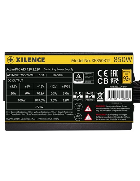 Bloc de alimentare 850W XILENCE ”Gaming Gold Series” XP850R12 (XN340)