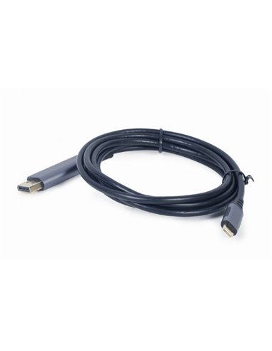 Адаптер Gembird CC-USB3C-DPF-01-6 / USB Type-C to DisplayPort / 1.8m