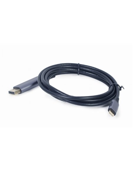 Адаптер Gembird CC-USB3C-DPF-01-6 / USB Type-C to DisplayPort / 1.8m