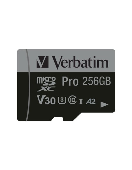 Card de memorie microSD 256GB Verbatim Pro U3, 90MB/s, + SD Adapter