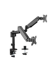 Arm for 2 monitors 17”-32” - Gembird MA-DA2P-01, Adjustable desk 2 displays mounting arm, Gas spring 2-9 kg, VESA 75/100, arm...
