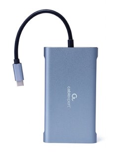 Adaptor Multiport Gembird A-CM-COMBO7-01/ USB-C/ 3xUSB-A/ 1xUSB-C (PD 100W)/ HDMI/ VGA/ miniJack 3.5mm/ SD/ microSD 2