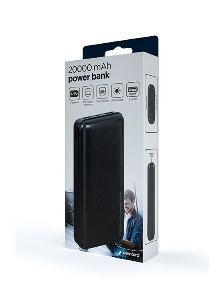 20000mAh Powerbank Gembird PB20-02