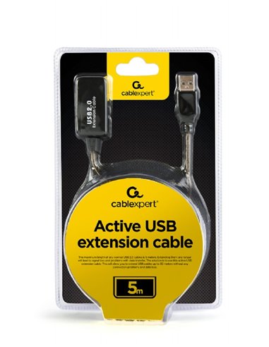 Активный удлинитель USB 2.0 Gembird UAE-01-5M, 5 м, черный