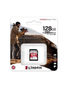 Card de memorie SD 128GB V60 Kingston Canvas React Plus, 280MB/s, UHS-II